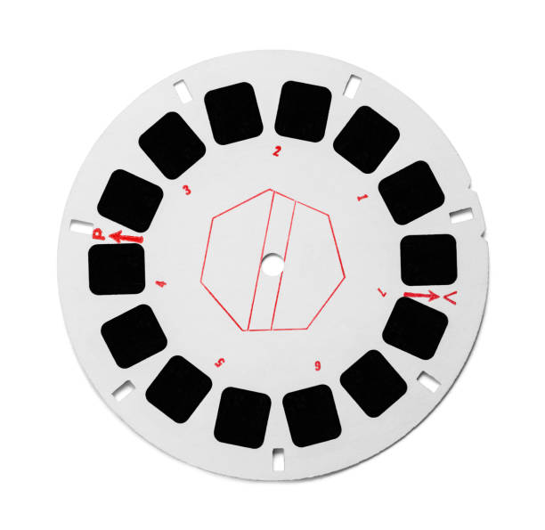 Viewmaster Reel Round View Master Photo Film Reel Cut Out. toy photos stock pictures, royalty-free photos & images