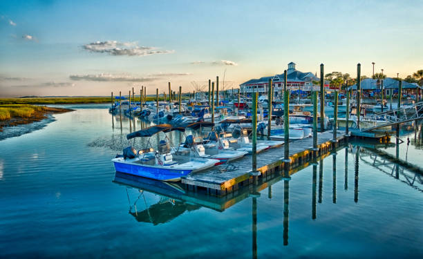 views and scenes at murrells inlet south of myrtle beach south carolina stock photo