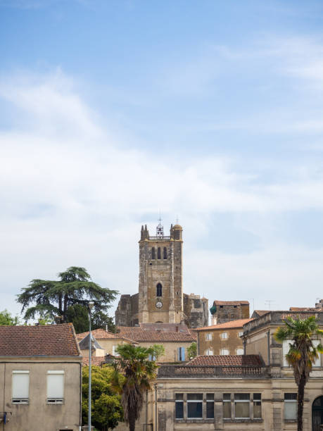 Views of the cathedral of saint pierre de Condom, Gers, France stock photo
