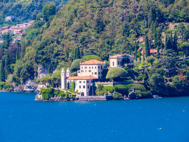 Villa del Balbianello, Lenno, Lake of Como, Italy stock photo