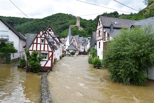 Eifel, Elz valley, flood disaster, July 15th 2021 - small river valley not noticed by big media