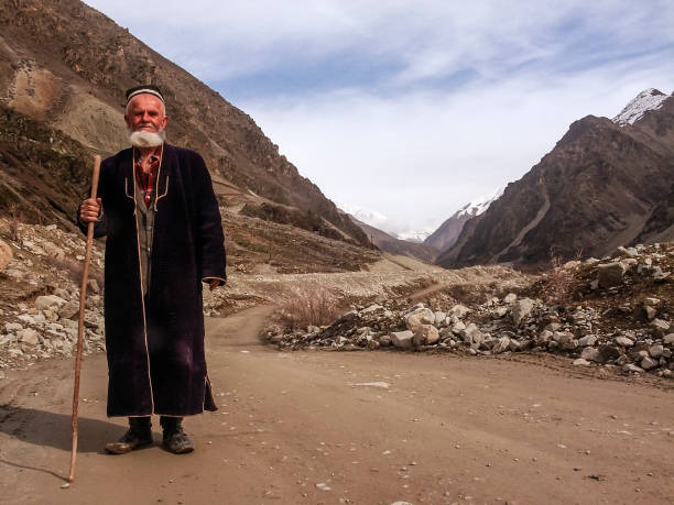 Village Life at Mountains of Tajikistan stock photo