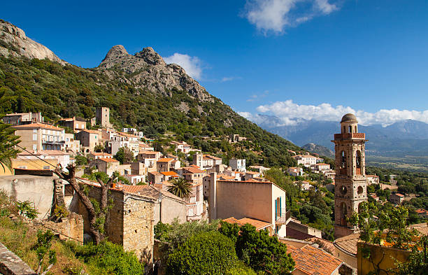village of lumio lumio small Corsican village corsica stock pictures, royalty-free photos & images