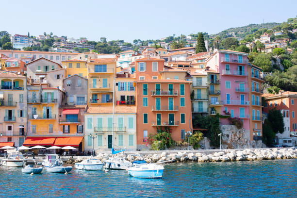 Villefranche-sur-Mer, 2019, French Riviera, France stock photo