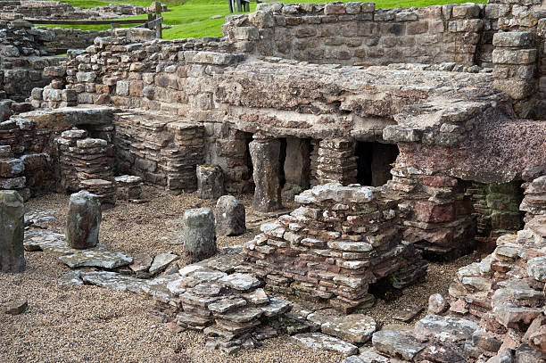 Vindolanda ruins stock photo