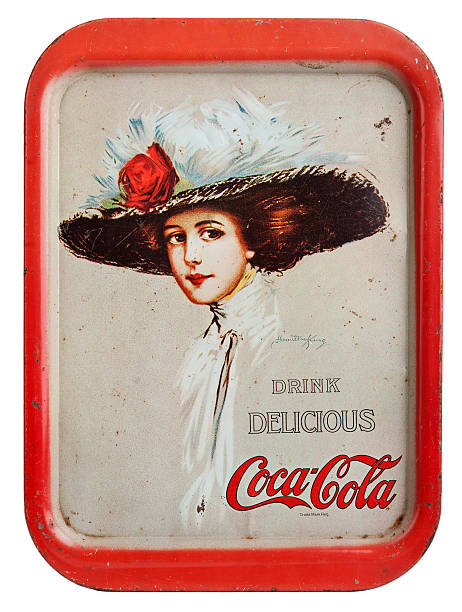 Vintage Coca-Cola drink tray stock photo