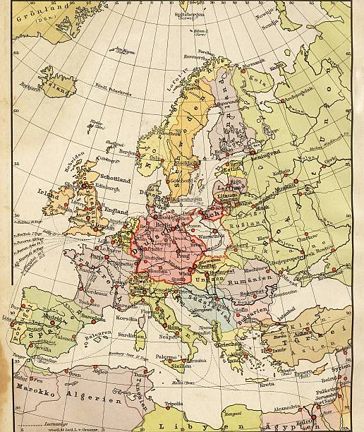 Vintage Europe Map stock photo