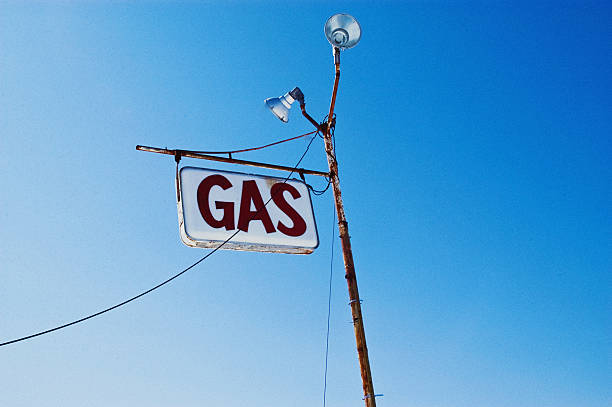 Vintage Gas Sign stock photo