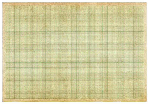 Vintage Green graph paper stock photo