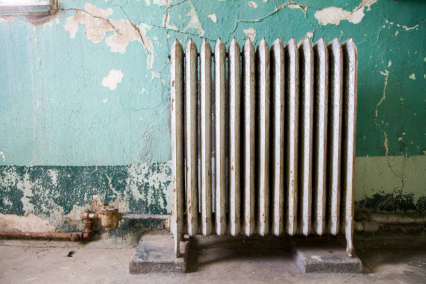 vintage heater stock photo