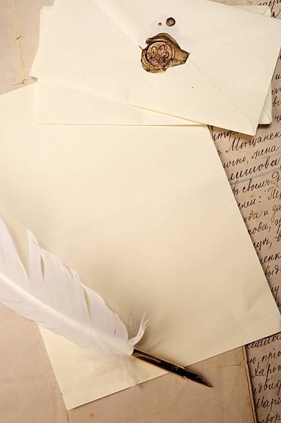 Vintage letter concept stock photo