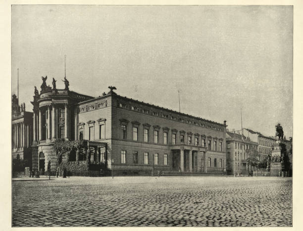 Vintage photograph of Emperor's Palace, Berlin, Germany, Victorian 19th Century stock photo