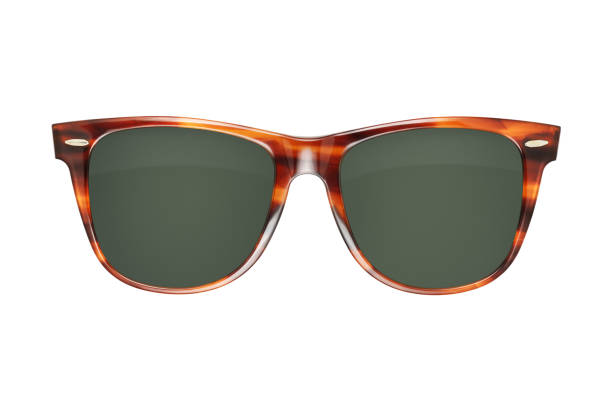 Vintage plastic sunglasses Vintage tortoise shell style plastic sunglasses isolated on white with clipping path. Top view sunglasses stock pictures, royalty-free photos & images