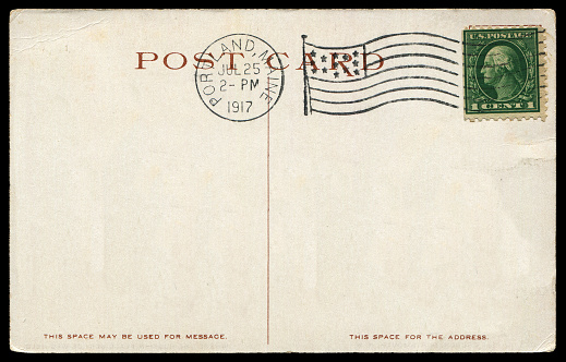 vintage postcard with blank content sent from portland usa