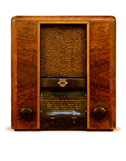 Vintage radio stock photo