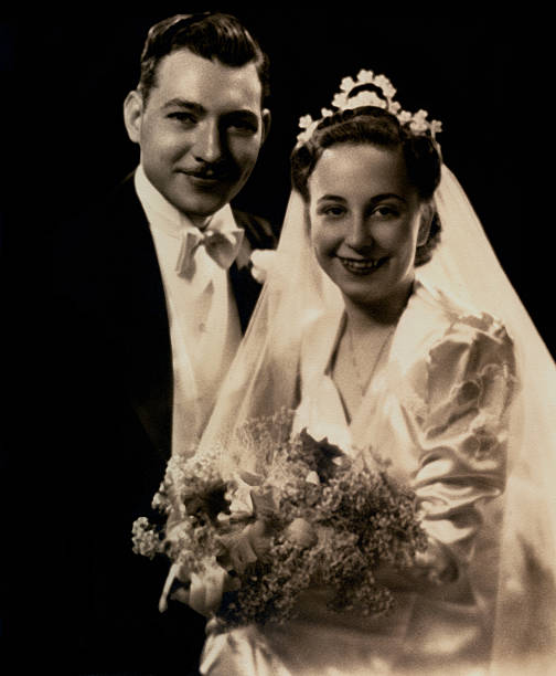 Vintage. Real wedding stock photo