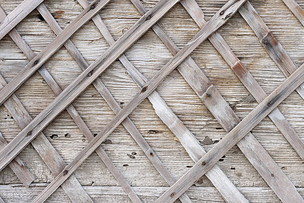 vintage wood background texture with knots and nail holes stock photo