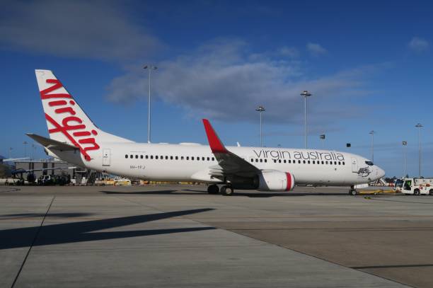 Virgin Atlantic in Melbourne stock photo