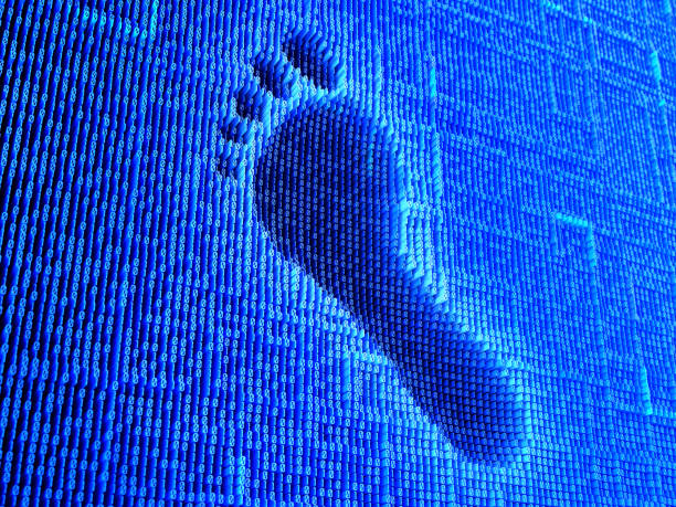 virtual footprint stock photo