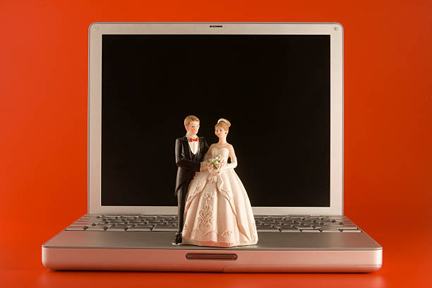 Virtual marriage stock photo