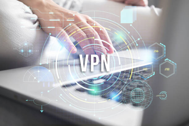 VPN, Virtual private network. Internet connection privacy concept. 