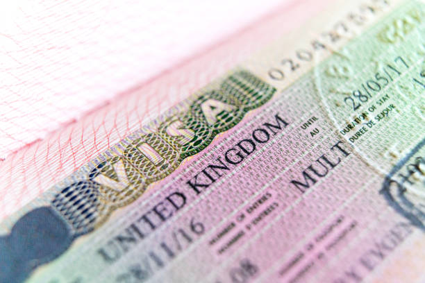 Visa stamp travel passport immigration macro emigration  passport stamp stock pictures, royalty-free photos & images