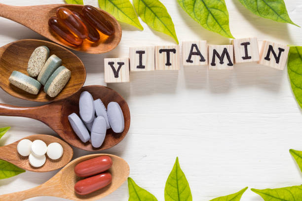 Vitamina y suplemento - foto de stock