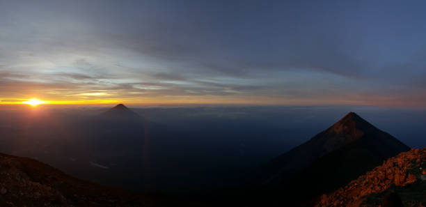 Volcano landscape of Guatemala stock photo
