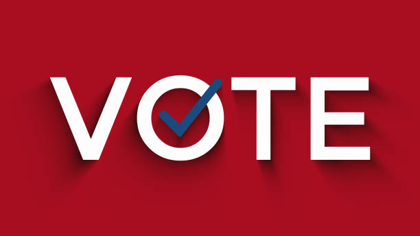 vote text with checkbox, US election concept, red, white, blue colors vote text with checkbox, US election concept, red, white, blue colors voting ballot photos stock pictures, royalty-free photos & images