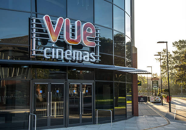 Vue Cinemas sign and entrance stock photo