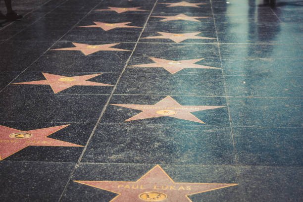Walk of Fame in Hollywood stock photo