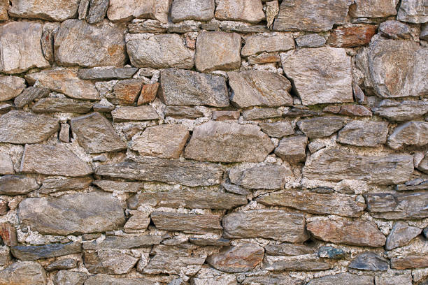 Wall made of natural stones background Swiss rural house wall made of natural stones background crag stock pictures, royalty-free photos & images