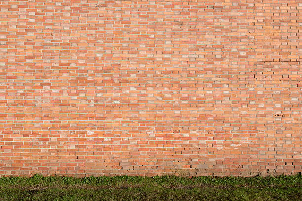wall of brick stock photo