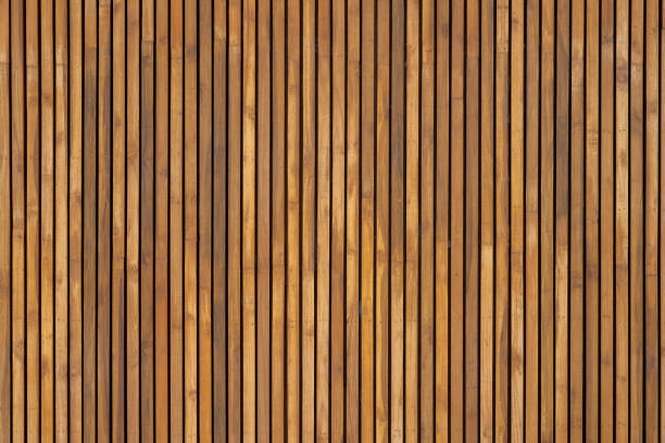 Wall of slat for home decor. Background or pattern of slat for interior. wood material stock pictures, royalty-free photos & images