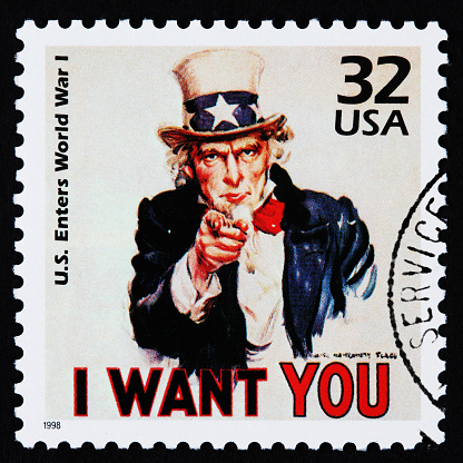 I Want You cancelled stamp.