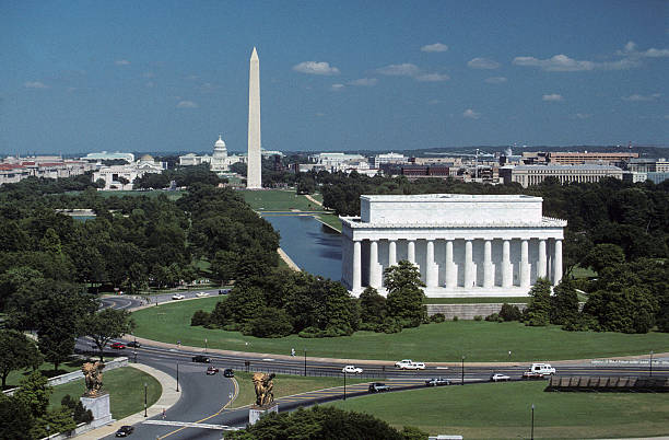 Washington, DC, aerial  photograph stock photo