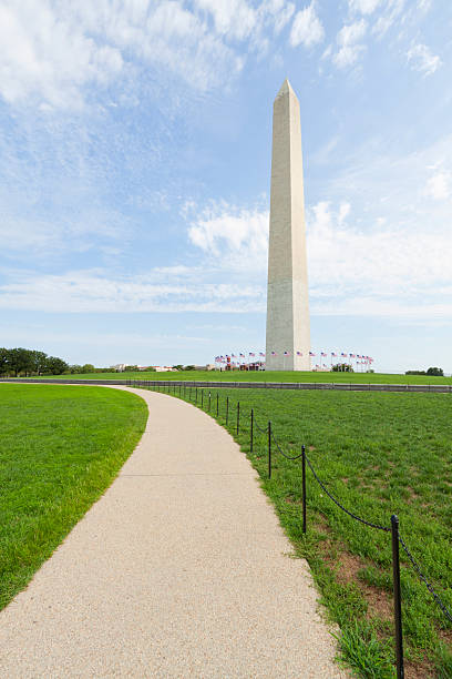 Washington Monument in the National Mall. stock photo