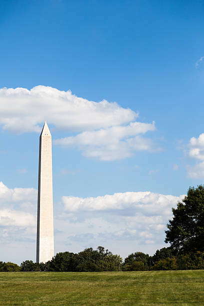Washington Monument with Copy Space stock photo
