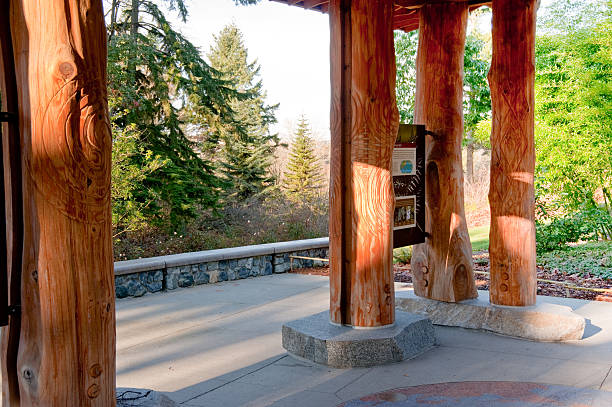 Washington Park Arboretum structure stock photo