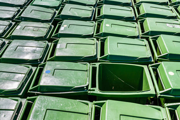 Waste bins stock photo
