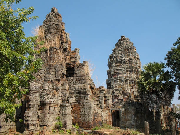 Wat Banan near Battambang, Cambodia. stock photo