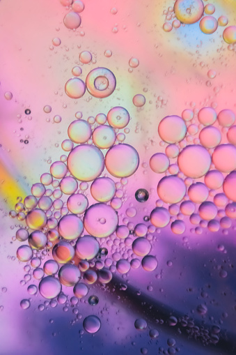 Water and Oil Bubbles color abstract