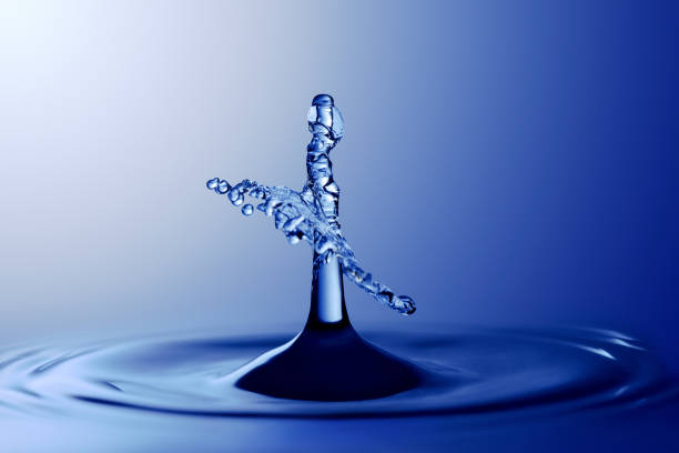 water drops splash stock photo
