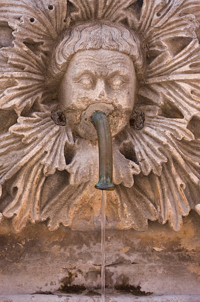 water fountain - old city of dubrovnik stock photo