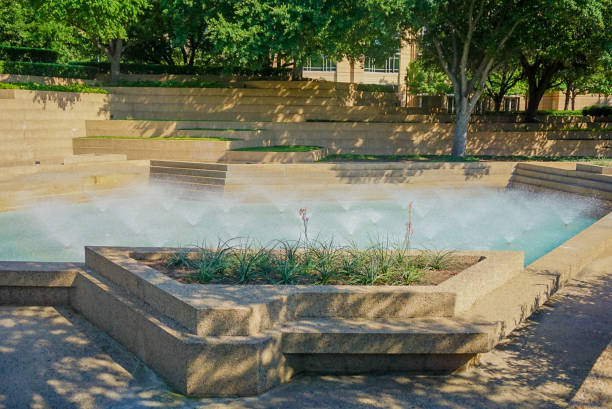 Water Gardens in Fort Worth Texas stock photo