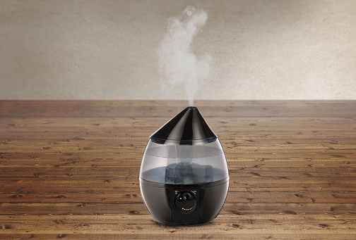 Water humidifier in a room