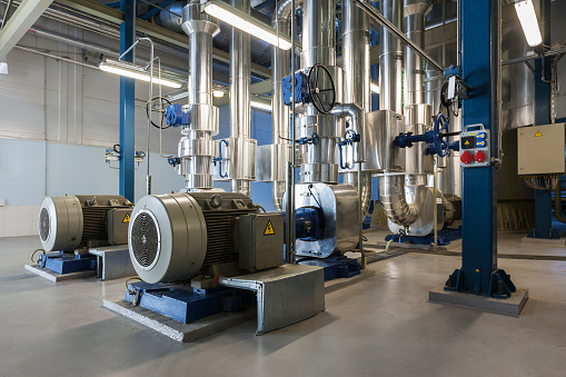 Water pumps in a modern power plant