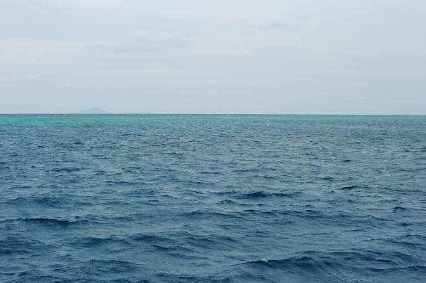 Water, sea. sky, waves. Australia, Great Barrier Reef. stock photo