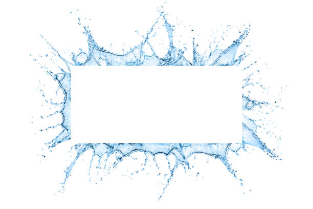 Water splash frame stock photo