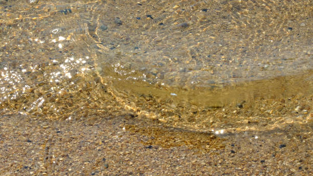 Water textures at the lake stock photo
